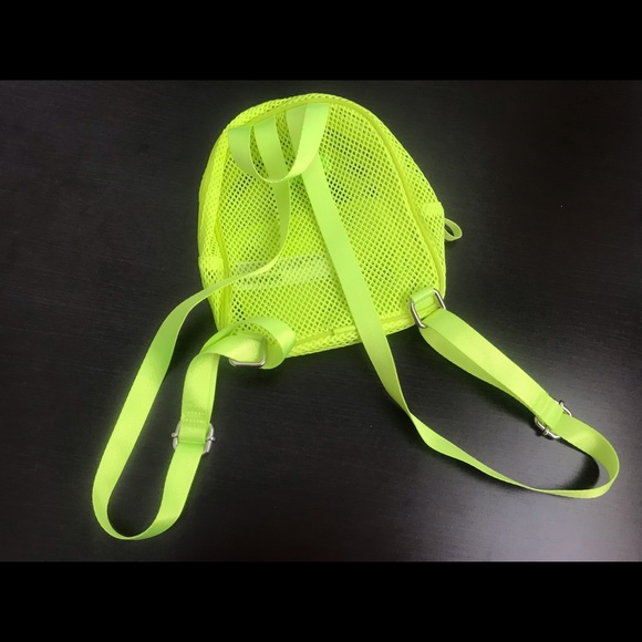 Neon Green Mesh Mini Backpack Forever 21 - Picture 2 of 2